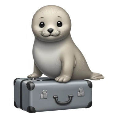 Baby seal with a suitcase  sticker