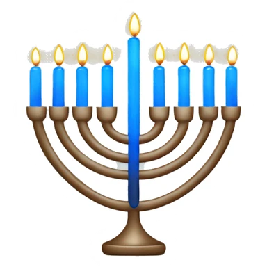 Menorah with blue lights sticker