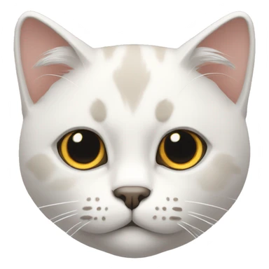 gato blanco con cara de malo sticker