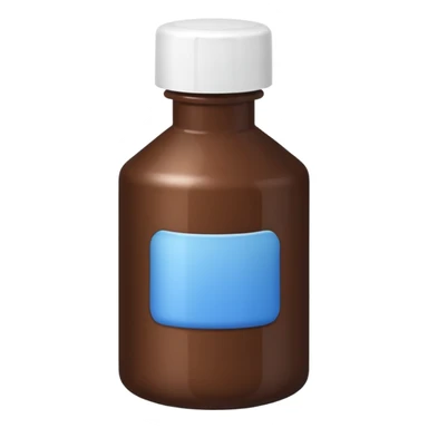 Bottle of brunette Hair dye sticker