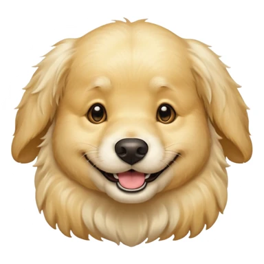 Silly English cream golden retriever  sticker