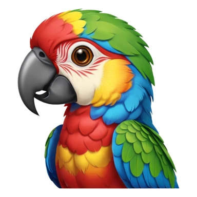 Papuga in kolor ful sticker