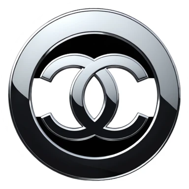 Chanel sport logo chrome glossy sticker