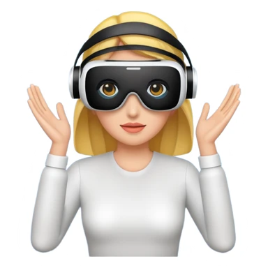 VR wearing woman sticker
