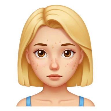 A girl with acne sticker