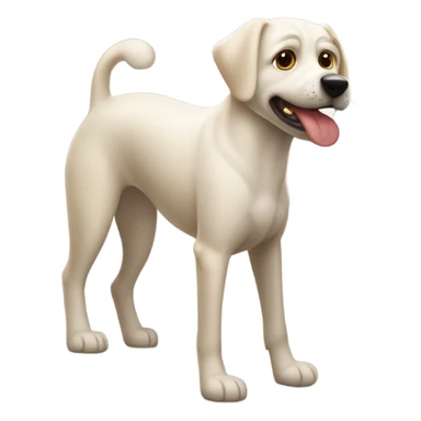 Un perro con un hueso  sticker