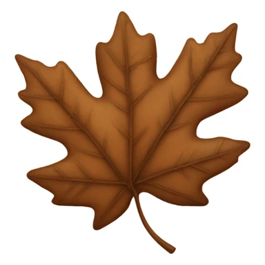 brown fall leaf sticker