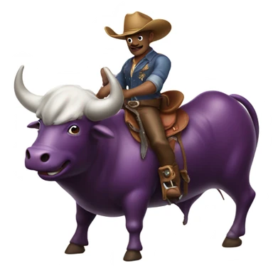Egg plant bull riding  sticker