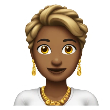 Emoji de chica emprendedora de joyas sticker