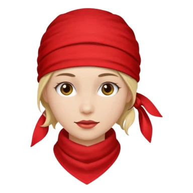woman with wearing red bandana sticker