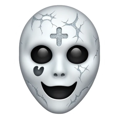 mask Ghost face glitter  sticker