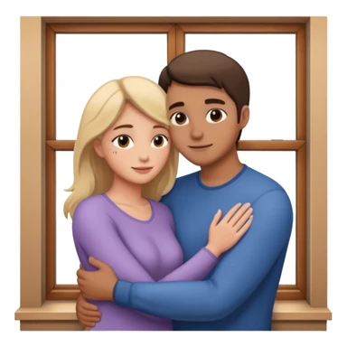 intimate moment by the window sticker