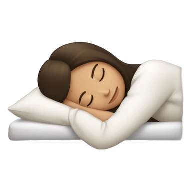 Brunette girl sleeping sticker