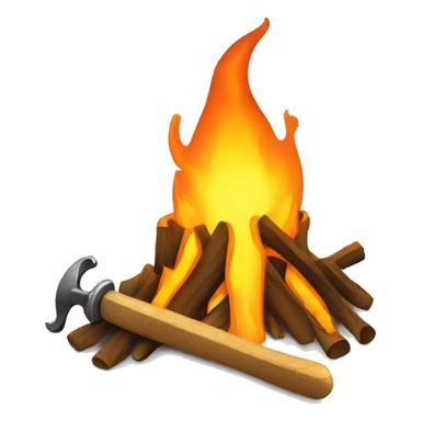  bonfire with a sword coming out of the flames sticker
