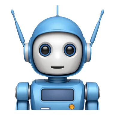tête de robot cosmonaute bleu et blanc avec une antenne sticker