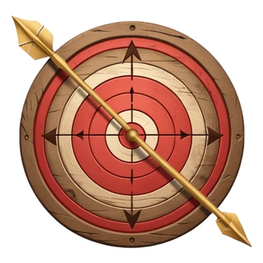 target with an arrow in the center sticker