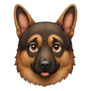 A German shepherd looking confused sticker