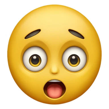 a face with a large opened mouth in emoji of whatsapp syle sticker