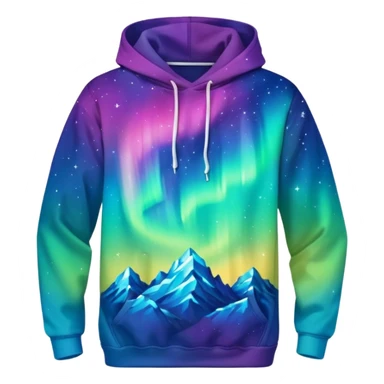 Aurora borealis galaxy nebula galactic starry sunny shiny sparkly glittery gradients-colored hoodie sticker