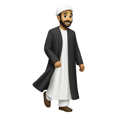A walking imam sticker