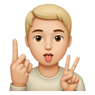 middle finger kiss sticker