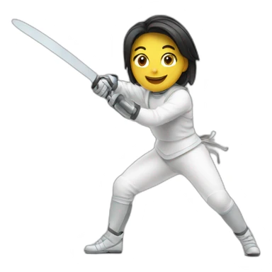 fencing girl atak sticker