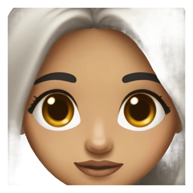 lightskin indian girl with big brown eyes and long black hair with a babydoll top on sticker