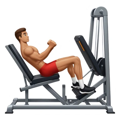 guy leg press machine sticker