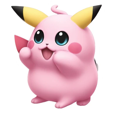 Jigglypuff kissing pikachu sticker