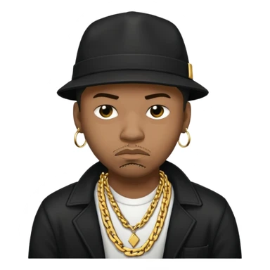 A gangster black cool rapper  sticker