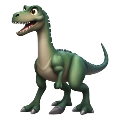 Dog riding a dinosaur like a horse sticker