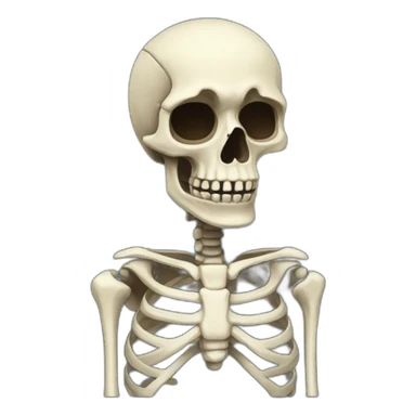 skeleton on a capipara sticker