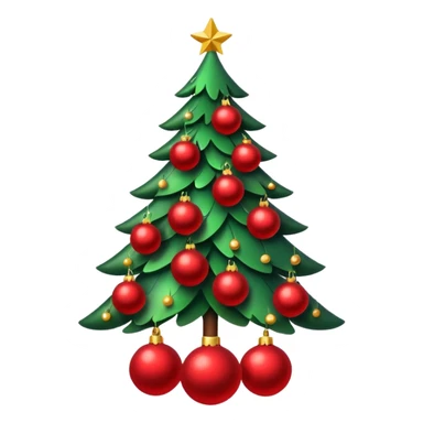 christmas tree with red balls sticker