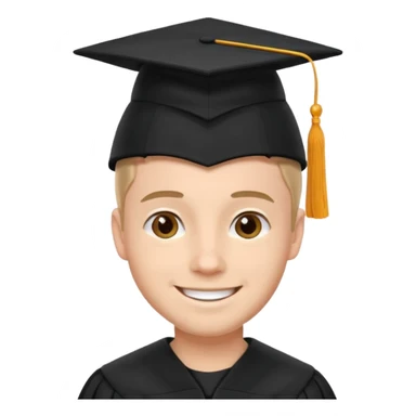 male university graduate sticker