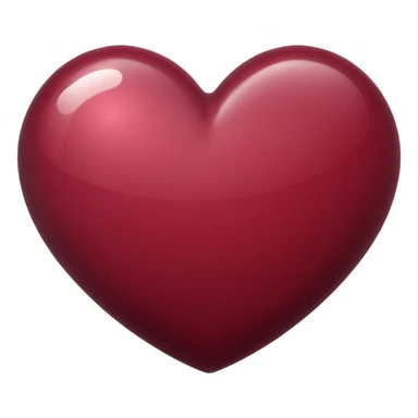 Burgundy  heart￼ sticker