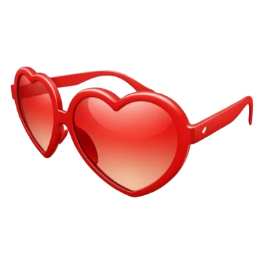 red heart shaped sunglasses  sticker