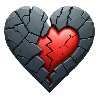 Black broken heart sticker