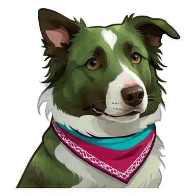 Border collie chocolate merle  sticker