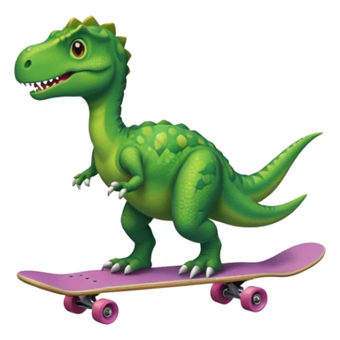 Dinosaur on a skateboard sticker
