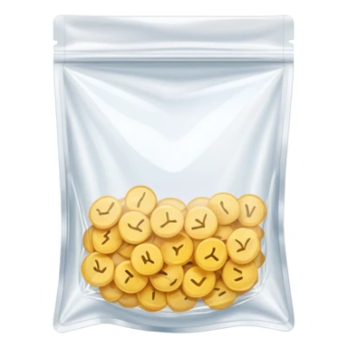 completely empty transparent ziplock bag sticker