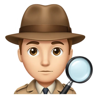 Detective with a magnifying glass sticker