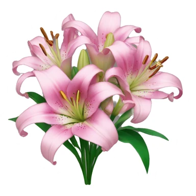 pink lily flower bouquet  sticker