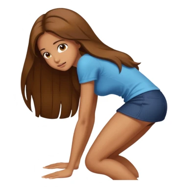 Girl bending over sticker