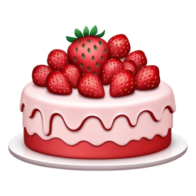 a house shaped strawberry cake sticker
