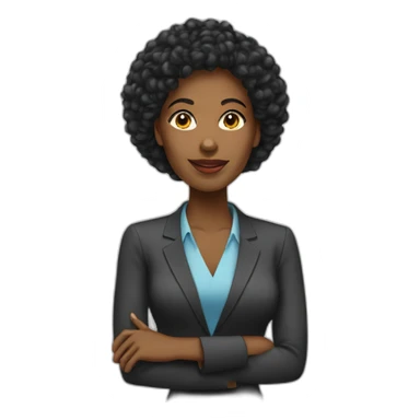 afroamerican saleswoman sticker