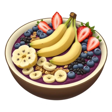 Vaso con açai, que lleve granola plátano arándanos y frutillas sticker