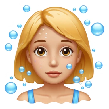 A women washing her face sticker