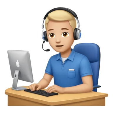 A male customer who has a product service request wanting information on one of two products? sticker