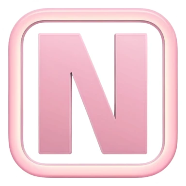 Netflix aesthetic "N" logo in pastel pink with white glowing outline around "N" sticker