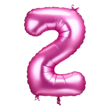 pink balloon shaped like number 16 sticker